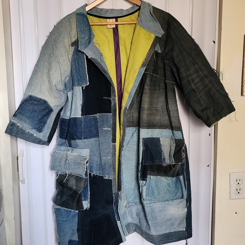 Patchwork Denim Coat